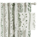 MEETSKY Sage Green Curtains 72 Inches Long 2 Panels Boho Curtains for Living Room Light Filtering Patterned Drapes for Bedroom Linen Style Back Tab Leaf Print Window Treatment, 50” Wide Each Panel